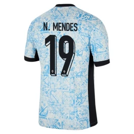 EK 2024 Portugal N.Mendes 19 Uitshirt Voetbaltenue