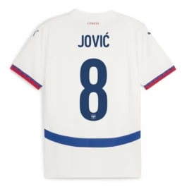EK 2024 Servië Jović 8 Uitshirt Voetbaltenue