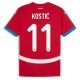 EK 2024 Servië Kostić 11 Thuisshirt Voetbaltenue