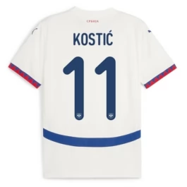 EK 2024 Servië Kostić 11 Uitshirt Voetbaltenue