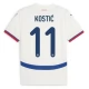 EK 2024 Servië Kostić 11 Uitshirt Voetbaltenue