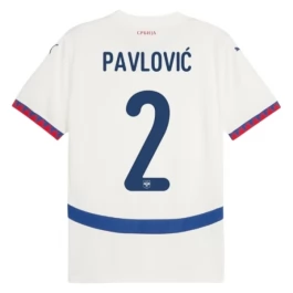 EK 2024 Servië Pavlović 2 Uitshirt Voetbaltenue