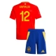 EK 2024 Spanje Grimaldo 12 Thuisshirt Kids Voetbaltenue