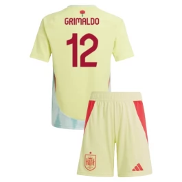 EK 2024 Spanje Grimaldo 12 Uitshirt Kids Voetbaltenue