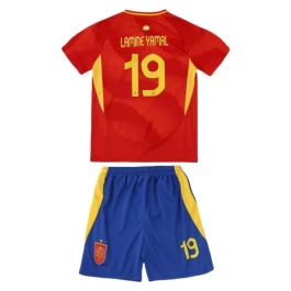 EK 2024 Spanje Lamine Yamal 19 Thuisshirt Kids Voetbaltenue