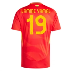 EK 2024 Spanje Lamine Yamal 19 Thuisshirt Voetbaltenue