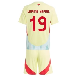 EK 2024 Spanje Lamine Yamal 19 Uitshirt Kids Voetbaltenue