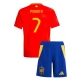 EK 2024 Spanje Morata 7 Thuisshirt Kids Voetbaltenue