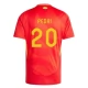 EK 2024 Spanje Pedri 20 Thuisshirt Voetbaltenue