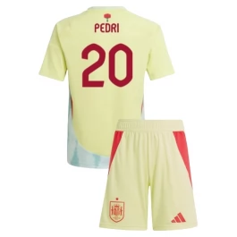 EK 2024 Spanje Pedri 20 Uitshirt Kids Voetbaltenue