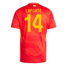 EK 2024 Spanje Voetbaltenue Laporte 14 Thuisshirt