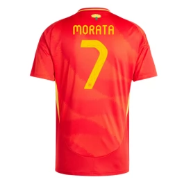 EK 2024 Spanje Voetbaltenue Morata 7 Thuisshirt