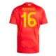 EK 2024 Spanje Voetbaltenue Rodrigo 16 Thuisshirt