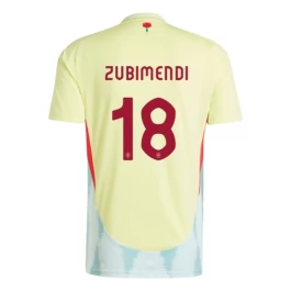 EK 2024 Spanje Zubimendi 18 Uitshirt Voetbaltenue
