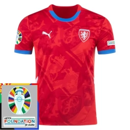 EK 2024 Tsjechië Thuisshirt Voetbaltenue Patch