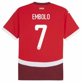 EK 2024 Zwitserland Embolo 7 Thuisshirt Voetbaltenue