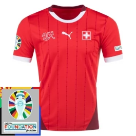EK 2024 Zwitserland Thuisshirt Voetbaltenue Patch