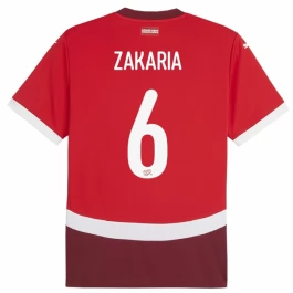 EK 2024 Zwitserland Zakaria 6 Thuisshirt Voetbaltenue