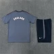 Engeland Trainingsshirt en Shorts 2026-27 Kind Grijs