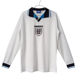 Engeland Voetbaltenue Retro 1996 Thuisshirt - L/S