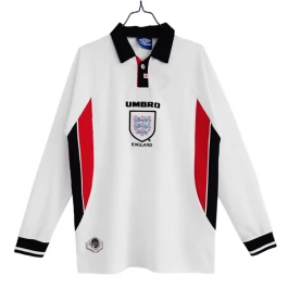 Engeland Voetbaltenue Retro 1998 Thuisshirt - L/S