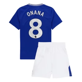 Everton Onana 8 Thuisshirt Kids 2024-2025 Voetbaltenue