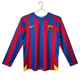 FC Barcelona Champions League Retro Thuisshirt 2005-2006 Lange Mouwen