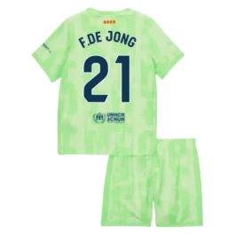 FC Barcelona F.De Jong 21 Third Shirt Kids 2024-2025 Voetbaltenue