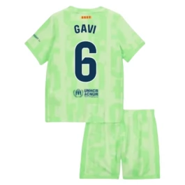 FC Barcelona Gavi 6 Third Shirt Kids 2024-2025 Voetbaltenue