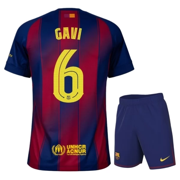 FC Barcelona Gavi 6 Thuisshirt Kids 2025-2026 Voetbaltenue FC Barcelona Gavi 6 Thuisshirt Kids 2025-2026 Voetbaltenue