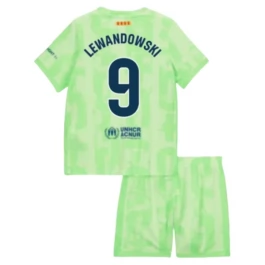 FC Barcelona Lewandowski 9 Third Shirt Kids 2024-2025 Voetbaltenue