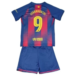 FC Barcelona Lewandowski 9 Thuisshirt Kids 2025-2026 Voetbaltenue