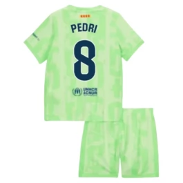FC Barcelona Pedri 8 Third Shirt Kids 2024-2025 Voetbaltenue
