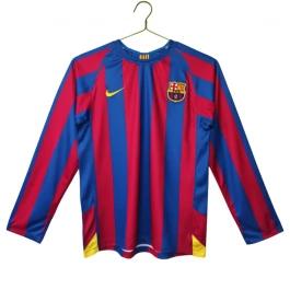 FC Barcelona Retro Thuisshirt 2005-2006 Lange Mouwen