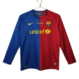 FC Barcelona Retro Thuisshirt 2008-2009 Lange Mouwen