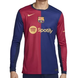 FC Barcelona Thuisshirt 2024-2025 L/S Voetbaltenue