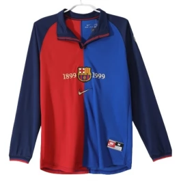 FC Barcelona Thuisshirt Centenary Retro 1999-2000 L/S Voetbaltenue