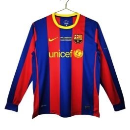 FC Barcelona Thuisshirt Retro 2010-2011 L/S Voetbaltenue
