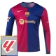 FC Barcelona Thuisshirt With La Liga Patch 2024-2025 L/S Voetbaltenue