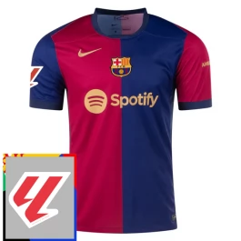 FC Barcelona Thuisshirt With La Liga Patch 2024-2025 Voetbaltenue
