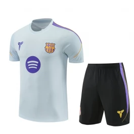 FC Barcelona Trainingsshirt en Shorts 2026-27 Kind Grijs