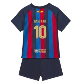 FC Barcelona Voetbaltenue Ansu Fati 10 2022-2023 Thuisshirt Kids