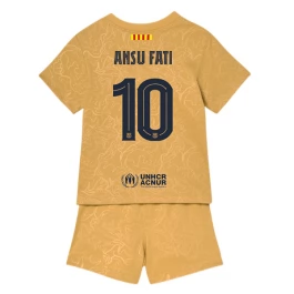 FC Barcelona Voetbaltenue Ansu Fati 10 2022-2023 Uitshirt Kids