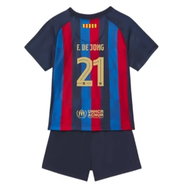 FC Barcelona Voetbaltenue F. De Jong 21 2022-2023 Thuisshirt Kids