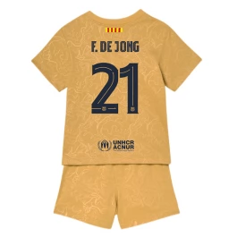 FC Barcelona Voetbaltenue F. De Jong 21 2022-2023 Uitshirt Kids