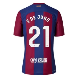 FC Barcelona Voetbaltenue F. De Jong 21 2023-2024 Thuisshirt