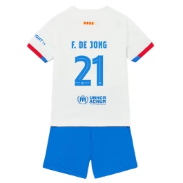 FC Barcelona Voetbaltenue F.De Jong 21 2023-2024 Uitshirt Kids