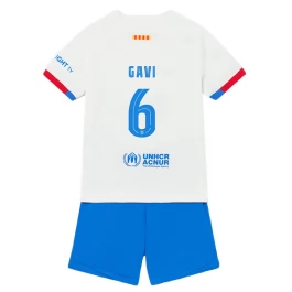 FC Barcelona Voetbaltenue Gavi 6 2023-2024 Uitshirt Kids