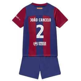 FC Barcelona Voetbaltenue Joao Cancelo 2 2023-2024 Thuisshirt Kids