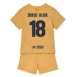 FC Barcelona Voetbaltenue Jordi Alba 18 2022-2023 Uitshirt Kids